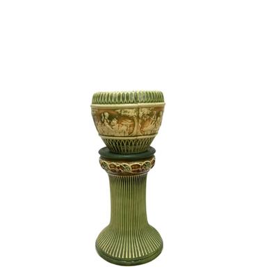 325 Vintage Brush McCoy Art Pottery Jardiniere and Pedestal