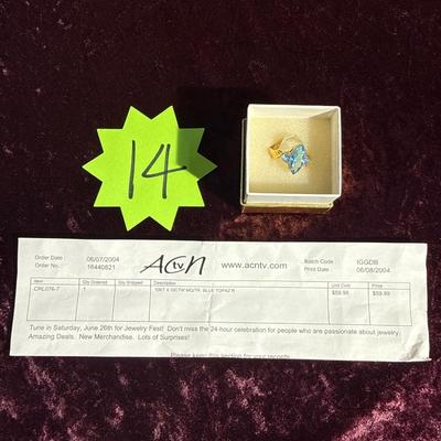 14-10K stamped ring/size7/3.19 g