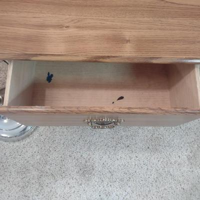 2 DRAWER NIGHT STAND AND A QUALITY FLOOR LAMP