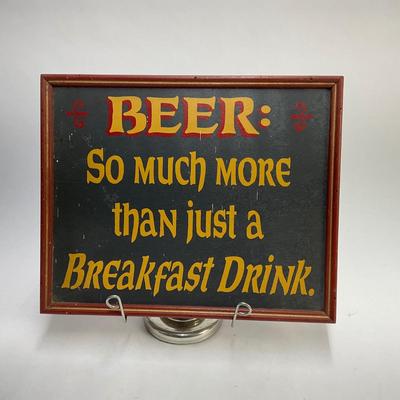 568 Vintage Wooden Beer Sign