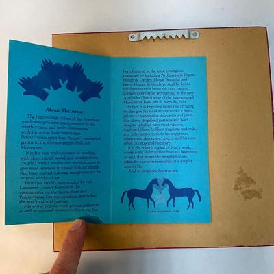 569 Handpainted Fish Clock and Ivan Barnett Pins in Shadow Box