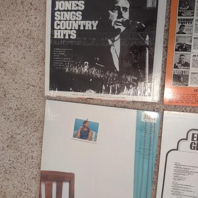 GEORGE JONES, WILLIE NELSON, CHARLEY PRIDE, AND ERNEST TUBBS VINYL RECORDS