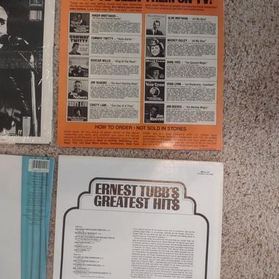 GEORGE JONES, WILLIE NELSON, CHARLEY PRIDE, AND ERNEST TUBBS VINYL RECORDS