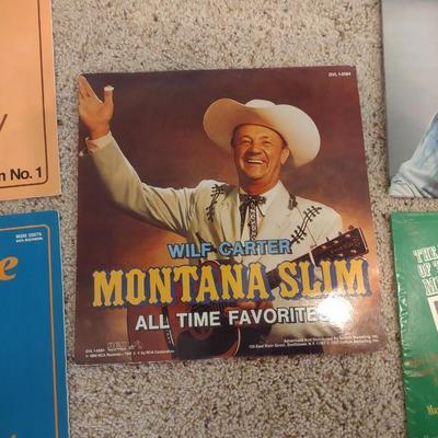 PATSY CLINE, CONWAY TWEEDY, MERLE HAGGARD AND MONTANA SLIM ON VINYL RECORDS