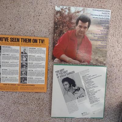 PATSY CLINE, CONWAY TWEEDY, MERLE HAGGARD AND MONTANA SLIM ON VINYL RECORDS
