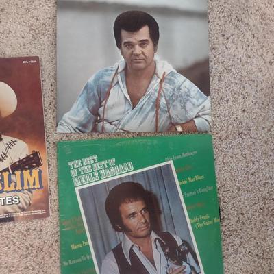 PATSY CLINE, CONWAY TWEEDY, MERLE HAGGARD AND MONTANA SLIM ON VINYL RECORDS