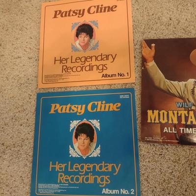 PATSY CLINE, CONWAY TWEEDY, MERLE HAGGARD AND MONTANA SLIM ON VINYL RECORDS