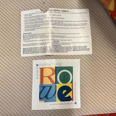 574 Striped Multi colored ROWE Upholstered Loveseat