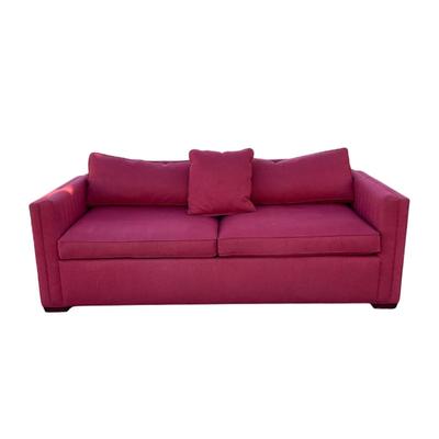 585 Large Red Thomas O'Brian Down Filled Sofa