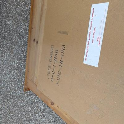 Maple colonial Early American dresser mirror beveled glass edges 46.25in wide x 36.5in tall 3 in thick