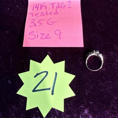 Sale Photo Thumbnail #131: 21-14K Stamped Ring/sz 9/3.5g