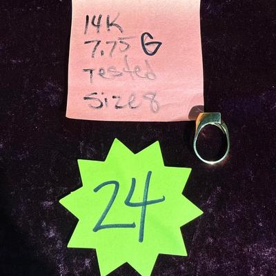 Sale Photo Thumbnail #139: 24-14K stamped Ring/ size8/7.75g