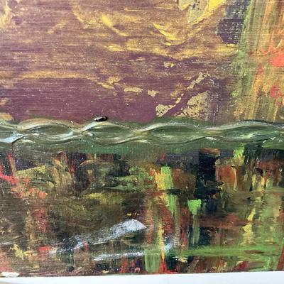 588 Large Autumn Leaf Landscape Wall Art Giclee