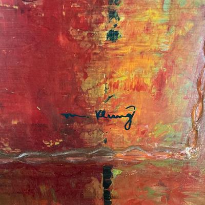 588 Large Autumn Leaf Landscape Wall Art Giclee