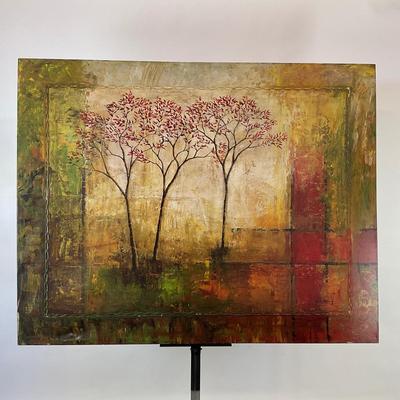 588 Large Autumn Leaf Landscape Wall Art Giclee