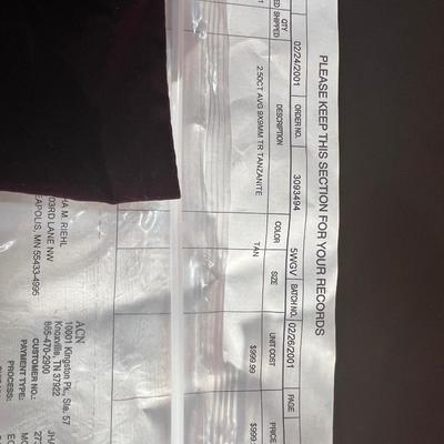 Sale Photo Thumbnail #161: 2.5 CT Tanzanite