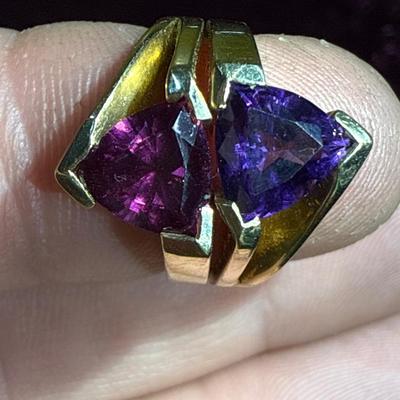 Sale Photo Thumbnail #174: 29-14 K tested soldered ring/10.5 g/Size 6.75