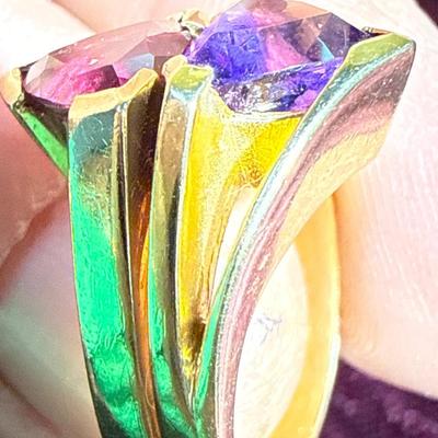 Sale Photo Thumbnail #176: 29-14 K tested soldered ring/10.5 g/Size 6.75