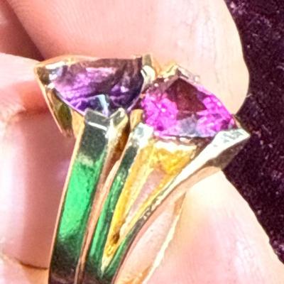 Sale Photo Thumbnail #177: 29-14 K tested soldered ring/10.5 g/Size 6.75