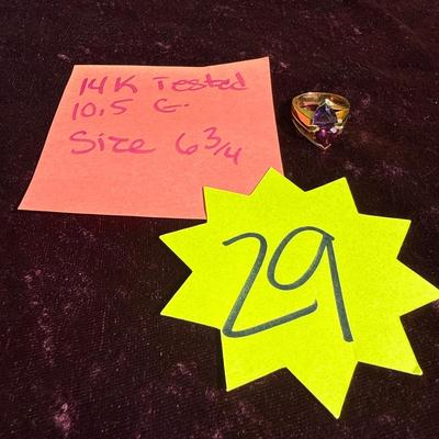 Sale Photo Thumbnail #172: 29-14 K tested soldered ring/10.5 g/Size 6.75