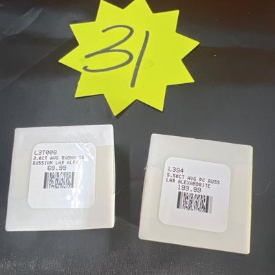 Sale Photo Thumbnail #180: 2 Alexandrite pieces 
2 Ct and 
5.5 CT