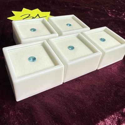 Sale Photo Thumbnail #191: 34-1.15 CT AVG 6MM Rd DIA CUT BLUE ZIRCON

Quantity-5