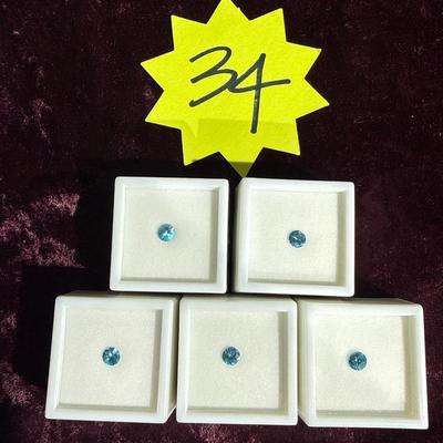 Sale Photo Thumbnail #189: 34-1.15 CT AVG 6MM Rd DIA CUT BLUE ZIRCON

Quantity-5