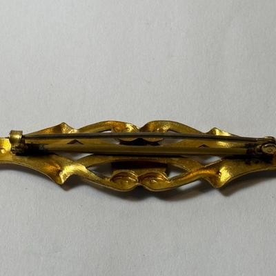 VINTAGE GOLD-FILLED MASONIC PIN 2.5" LONG IN GOOD PREOWNED FROM AN ESTATE AS PICTURED.