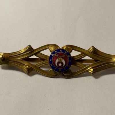 VINTAGE GOLD-FILLED MASONIC PIN 2.5" LONG IN GOOD PREOWNED FROM AN ESTATE AS PICTURED.