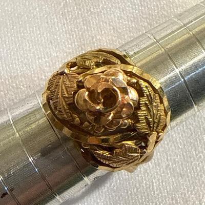 Sale Photo Thumbnail #201: 36-10k Stamped Ring/sz7/4.31g