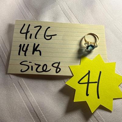 Sale Photo Thumbnail #236: 41-14K stamped Ring/4.7 g/Size 8
