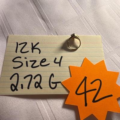 Sale Photo Thumbnail #244: 42-12K stamped ring/Size 4/2.72 g