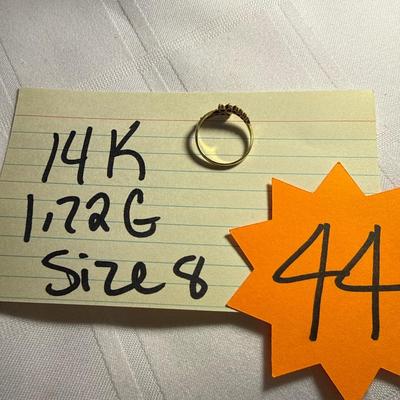 Sale Photo Thumbnail #261: 44-14 k stamped ring/1.72g/sz8