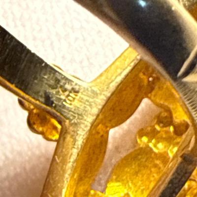 Sale Photo Thumbnail #279: 46-10k stamped Ring/sz 6.5/4.8g