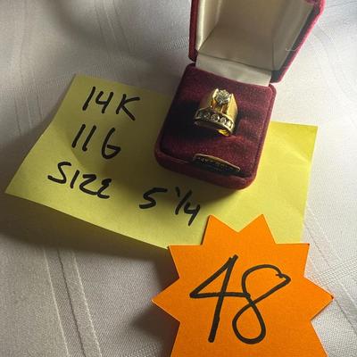 Sale Photo Thumbnail #285: 58-14K Soldered Rings/size 5.25/11 g