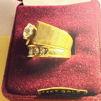 Sale Photo Thumbnail #287: 58-14K Soldered Rings/size 5.25/11 g