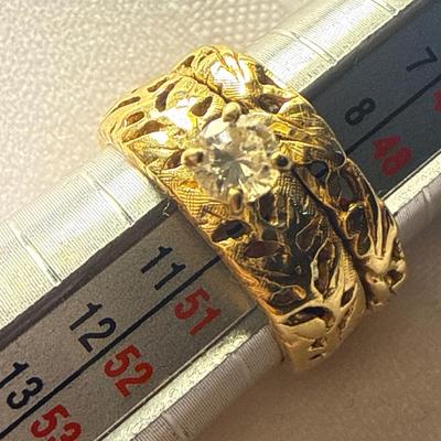 Sale Photo Thumbnail #296: 50-14 K soldered rings/6.41g/size 5