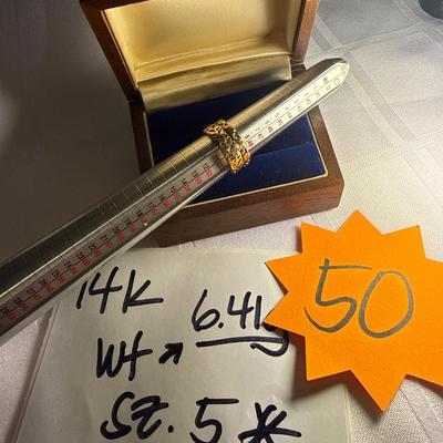 Sale Photo Thumbnail #297: 50-14 K soldered rings/6.41g/size 5