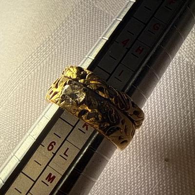 Sale Photo Thumbnail #300: 50-14 K soldered rings/6.41g/size 5