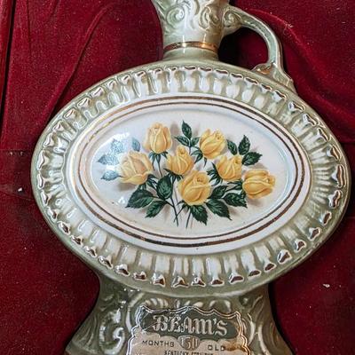 Vintage Jim Beam “Yellow Roses” Regal China Bourbon Decanter with Presentation Case (1969)