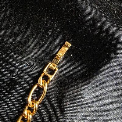 Vintage Gold-Tone Rope Chain Bracelet – Bold Cuban-Style Links with Polished Luster