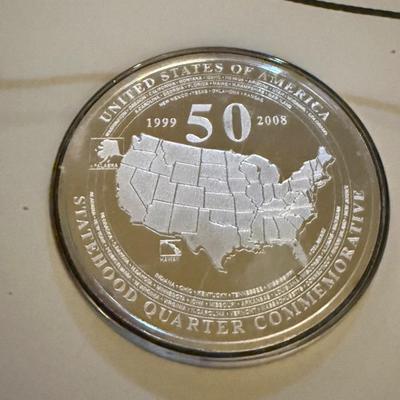 Solid silver large Commemorative quarter