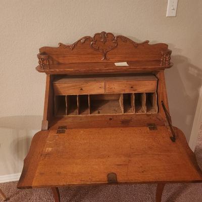 Antique Foldout Desk/Secretary