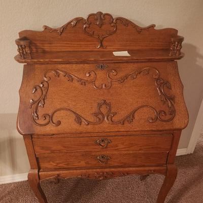 Antique Foldout Desk/Secretary