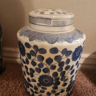 Blue China Cookie /Ginger Jar