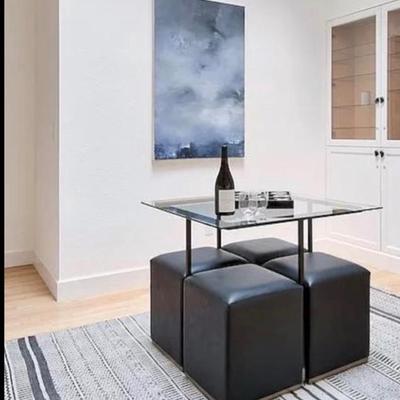 Sale Photo Thumbnail #41: -Glass and metal ottoman dining (ottomans not available)