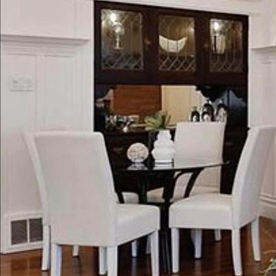 Sale Photo Thumbnail #48: Dining cane Tommy Bahama table base with glass top