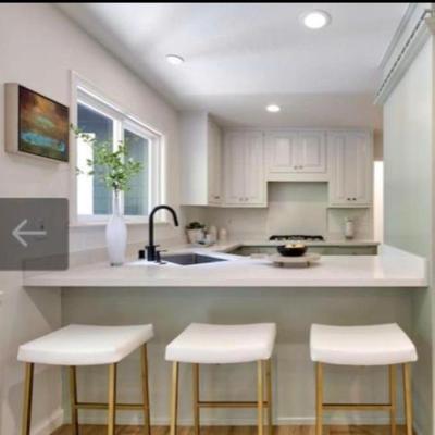 Sale Photo Thumbnail #60:  cream and gold barstools