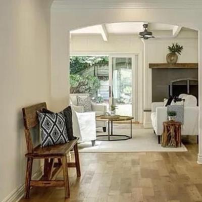 Sale Photo Thumbnail #98:  One of a kind antique teak bench Rutic wood end table