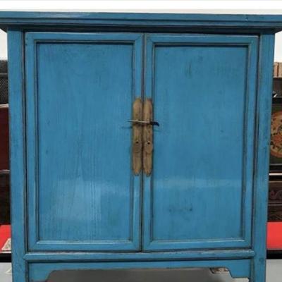 Sale Photo Thumbnail #110:  antique painted cabinet